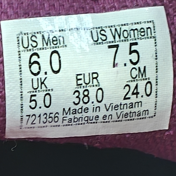 Vans Old Skool Stackform Mono Embroidery Dark Purple Plum Platform Sneakers sz 6 - Picture 10 of 10